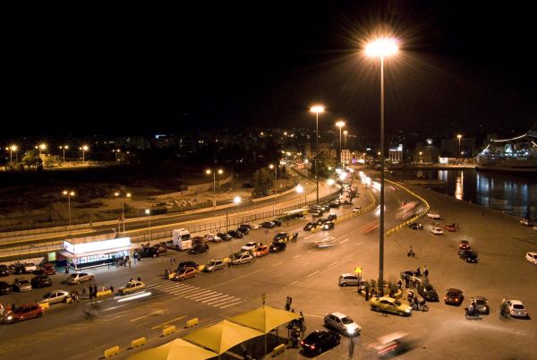 port by night